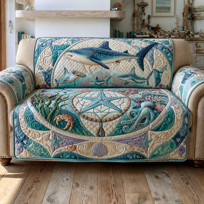 Beneath the Tides Quilted Sofa Cover NCU0PT11976