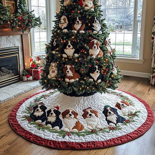 Bernese Blessing Quilted Christmas Tree Skirt NCU0DV7987