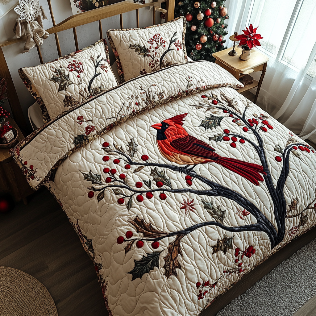 Berry Perch Quilted Bedding Set NCU0DV2169