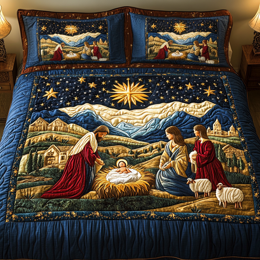 Bethlehem Bliss 3-Piece Quilted Bedding Set NCU0VH1166