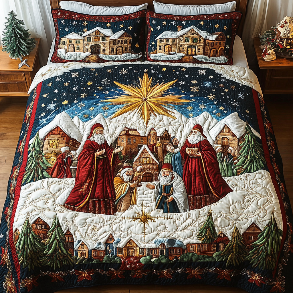 Bethlehem Dreams 3-Piece Quilted Bedding Set NCU0VH1039