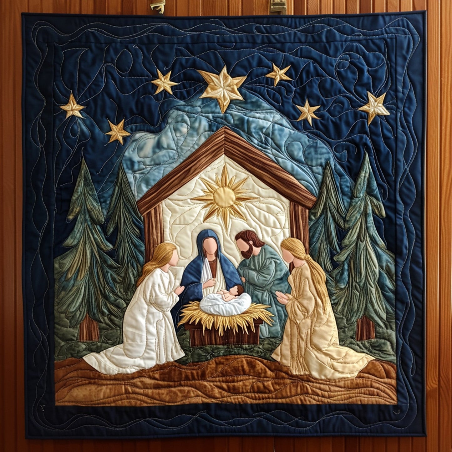 Bethlehem Night Quilted Blanket NCU0PT1440