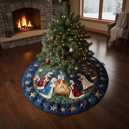 Bethlehem Peace Christmas Quilted Tree Skirt NCU0DK1363