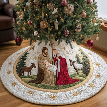 Bethlehem Peace Christmas Quilted Tree Skirt NCU0PT10603