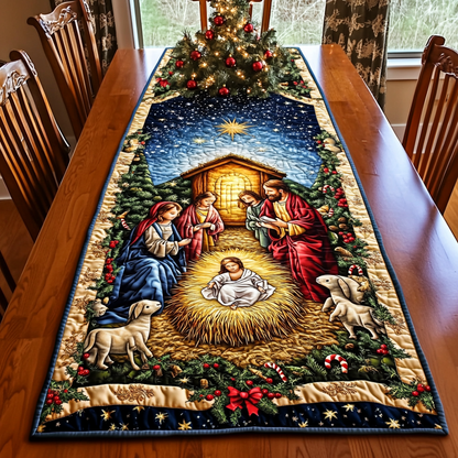 Nativity Quilted Table Runner NCU0VT314