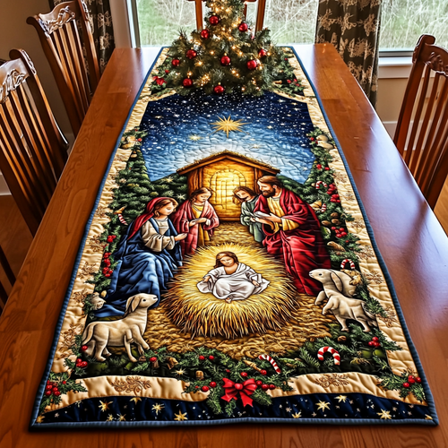 Nativity Quilted Table Runner NCU0VT314