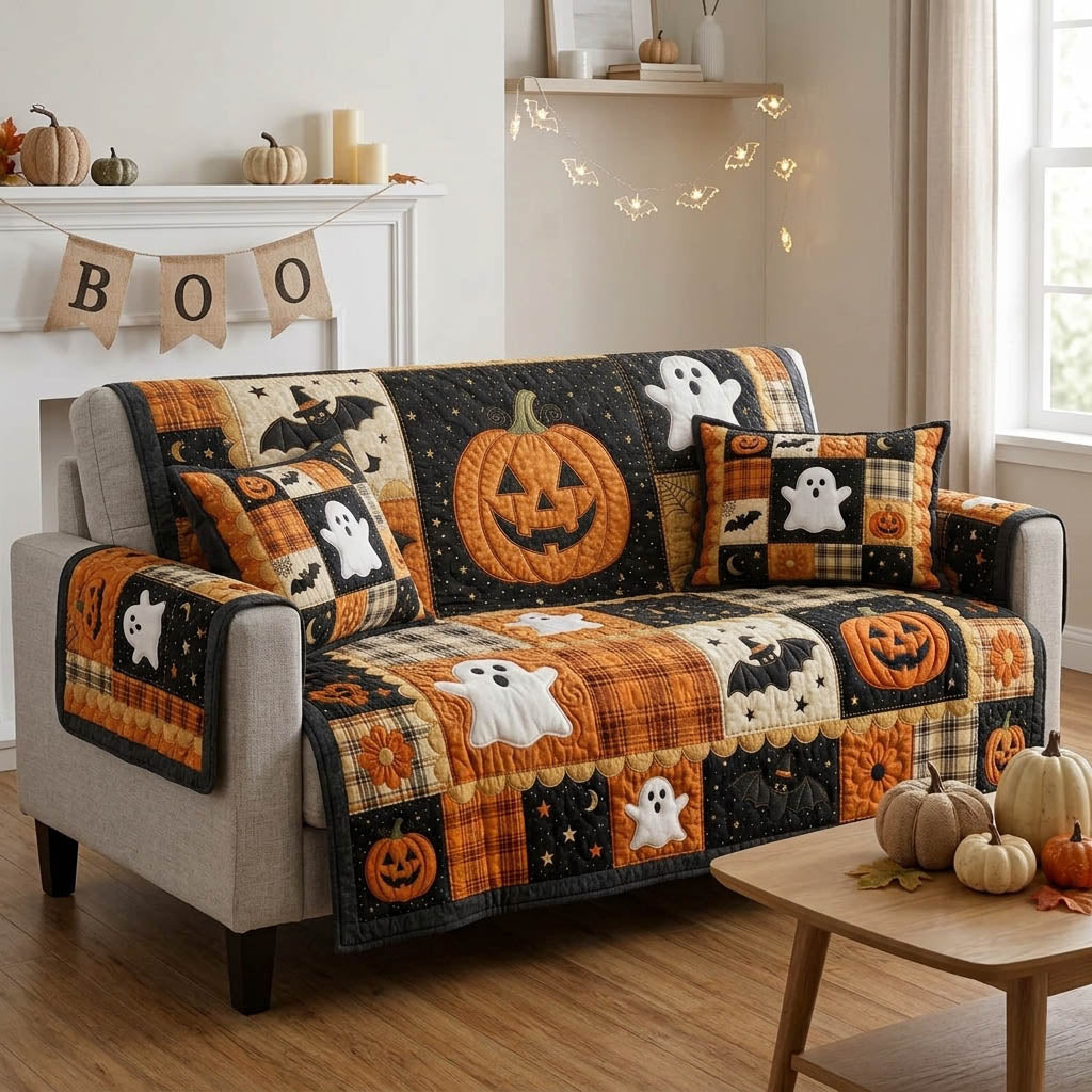 Bewitching Halloween Charm Quilted Sofa Cover NCU0HH2083
