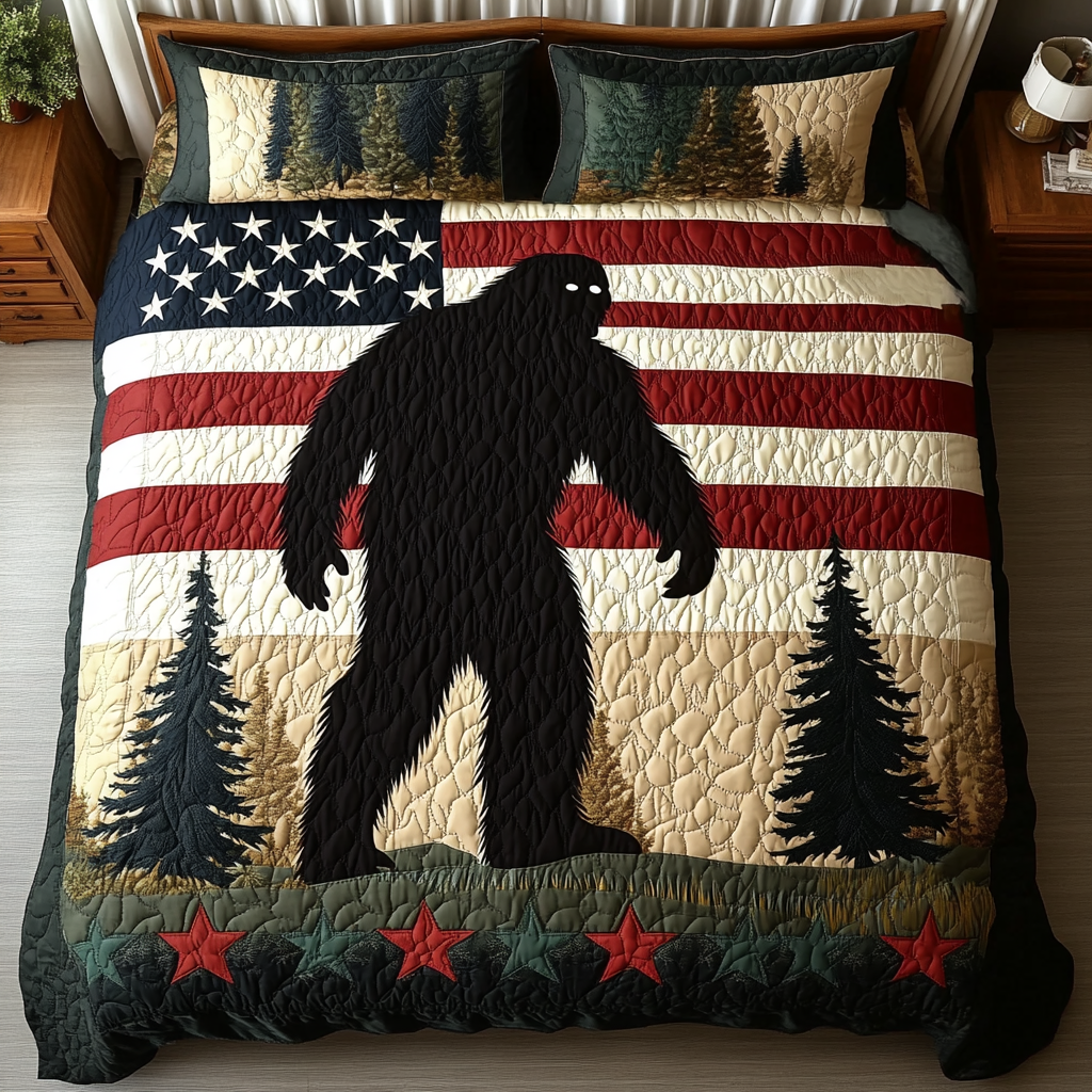 BigFoot Wave 3-Piece Quilted Bedding Set NCU0DK8480