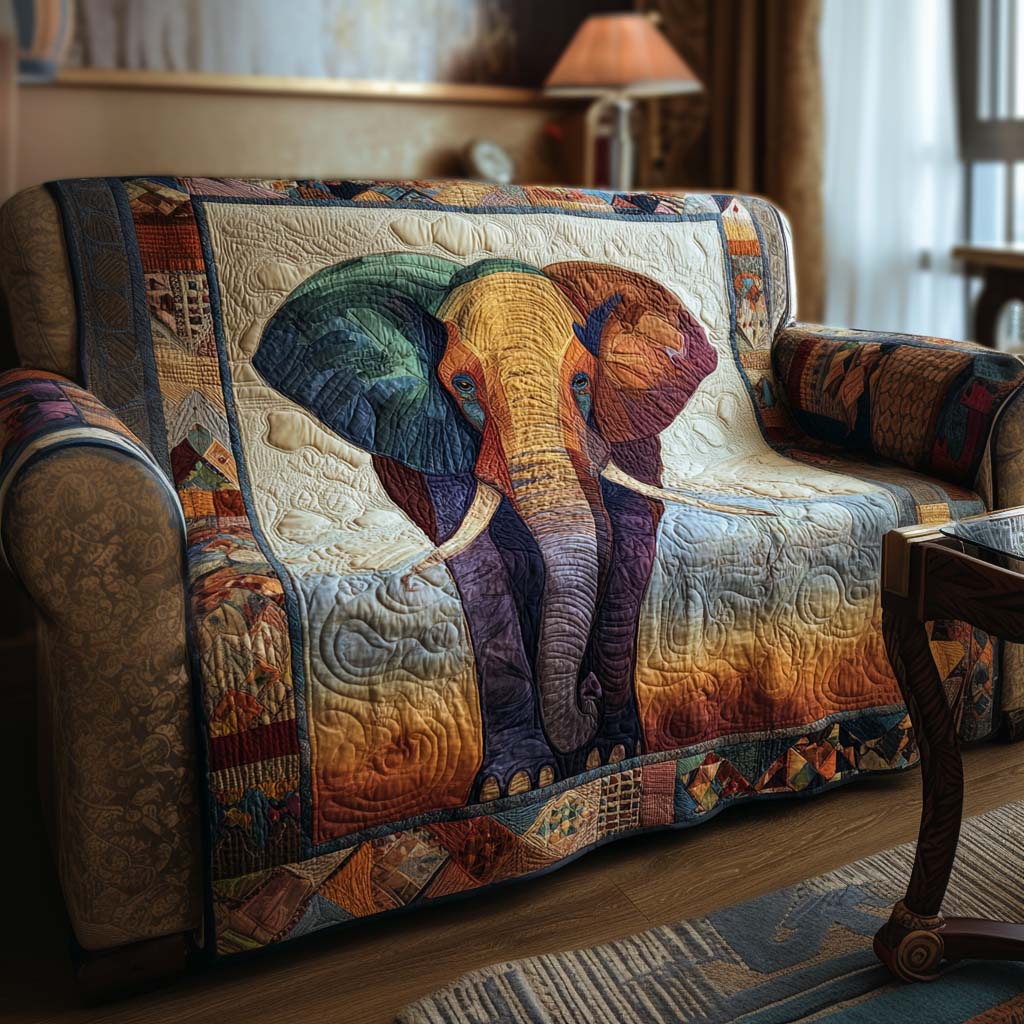 Big Elephant Love Quilted Sofa Cover NCU0NT10851