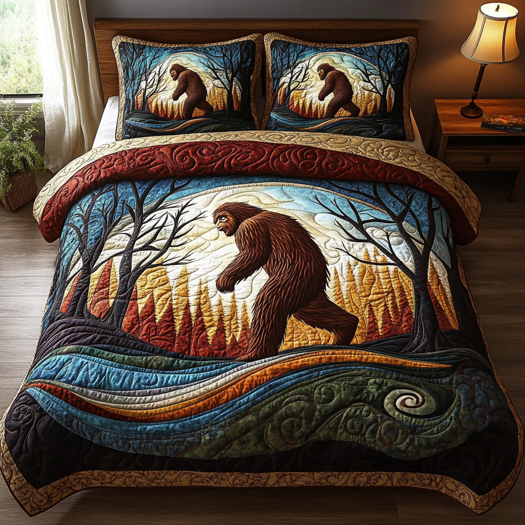 Bigfoot Mysteries Quilted Bedding Set NCU0DV4844