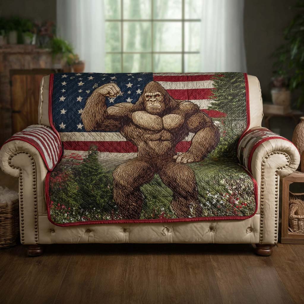 Bigfoot American Hero Quilted Sofa Cover NCU0HH1845