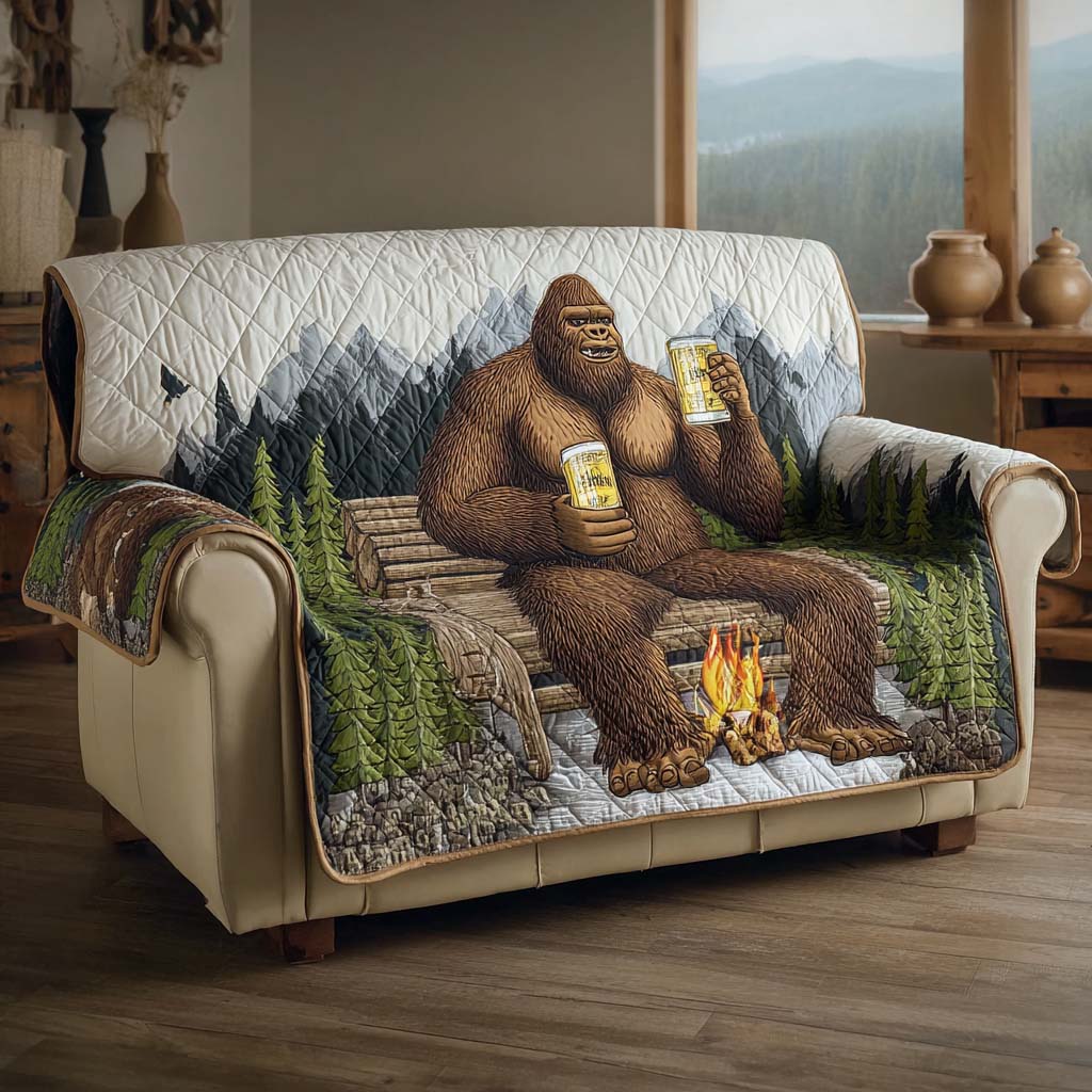 Bigfoot Beer Garden Quilted Sofa Cover NCU0HH1846