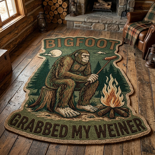 Bigfoot Camp Custom Shape Area Rug NCU0DV9668