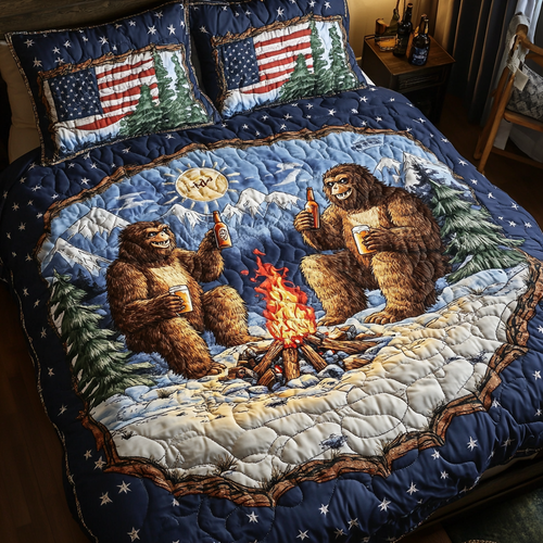 Bigfoot Expedition 3-Piece Quilted Bedding Set NCU0DK7966