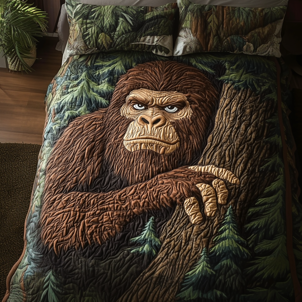 Bigfoot Forest 3-Piece Quilted Bedding Set NCU0VH5708