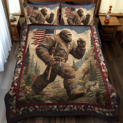 Bigfoot Freedom Walk 3-Piece Quilted Bedding Set NCU0PT7714