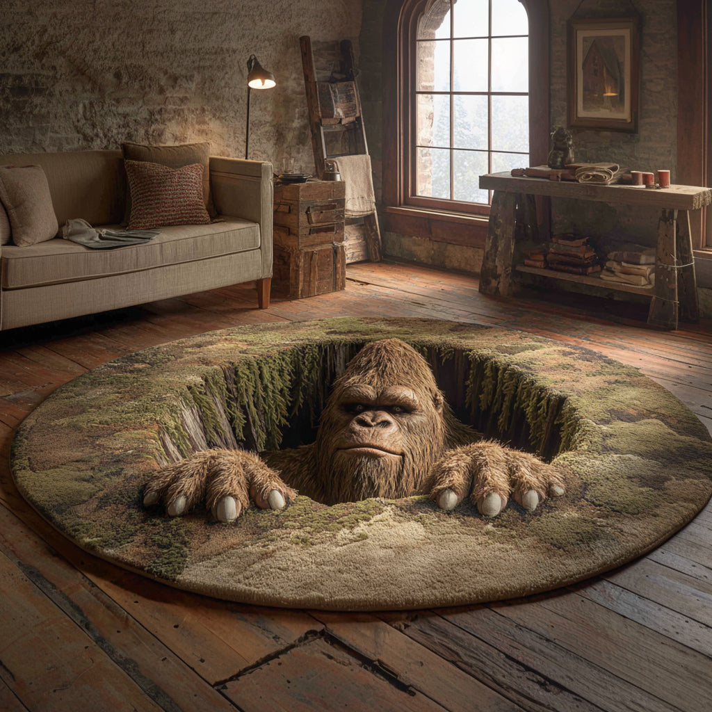 Bigfoot Lair Round Carpet NCU0HH1690