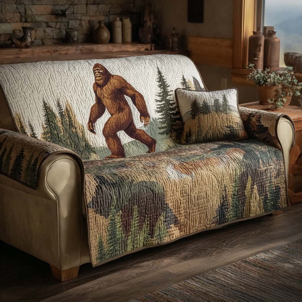 Bigfoot Mountain Walk Quilted Sofa Cover NCU0HH1851