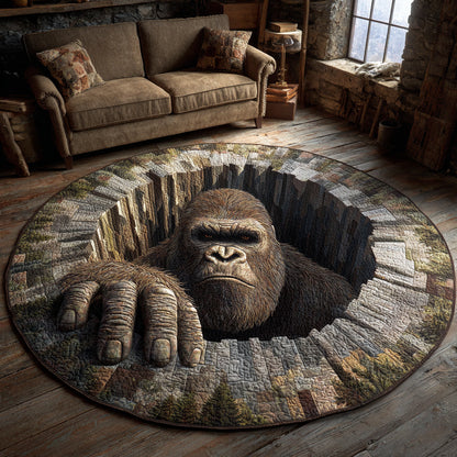 Bigfoot Pit Stare Quilted Round Mat NCU0HH1502