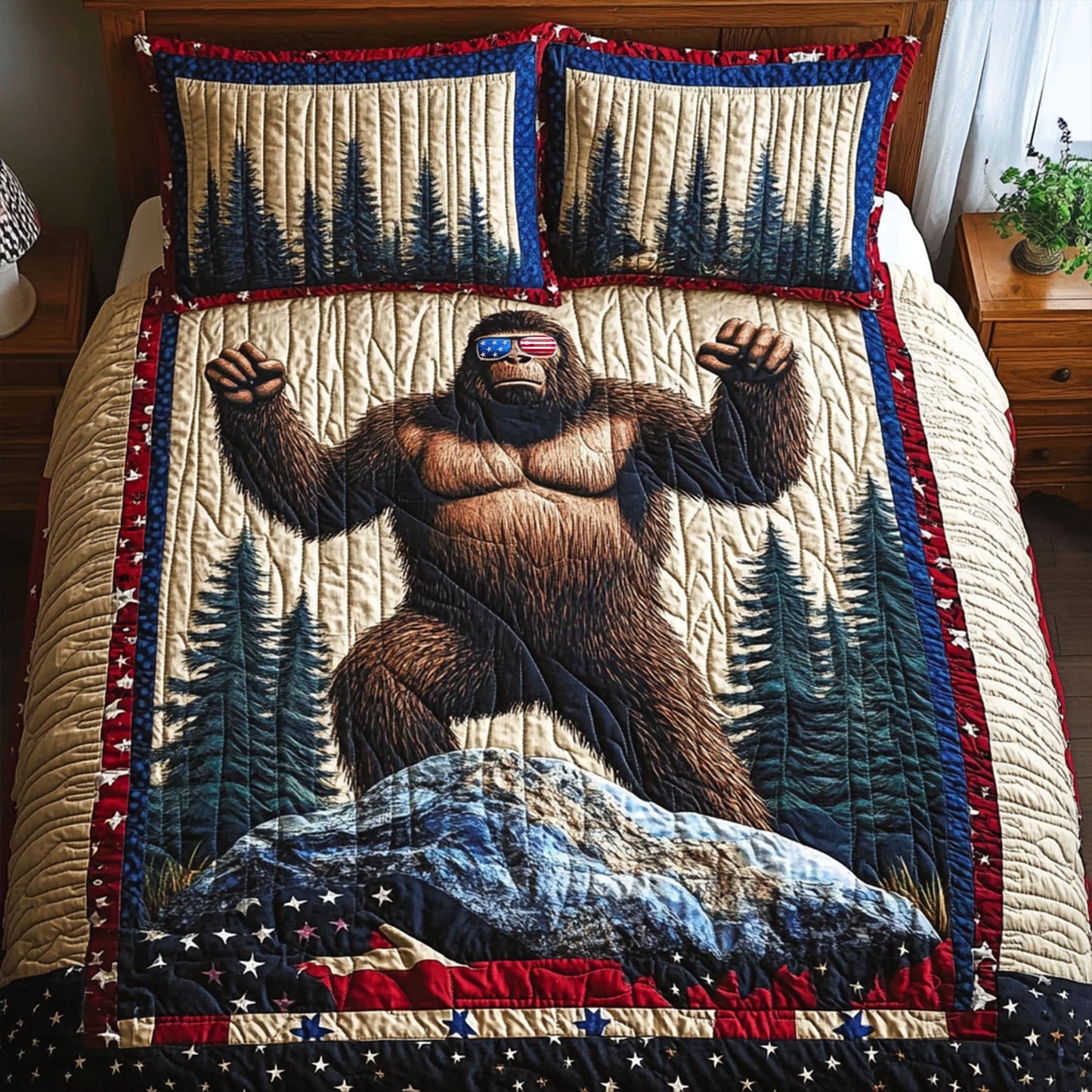 Bigfoot Pride 3-Piece Quilted Bedding Set NCU0PT7720