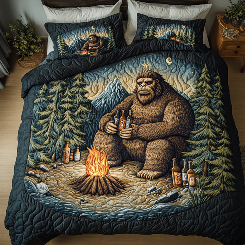 Bigfoot Quest 3-Piece Quilted Bedding Set NCU0DK7969