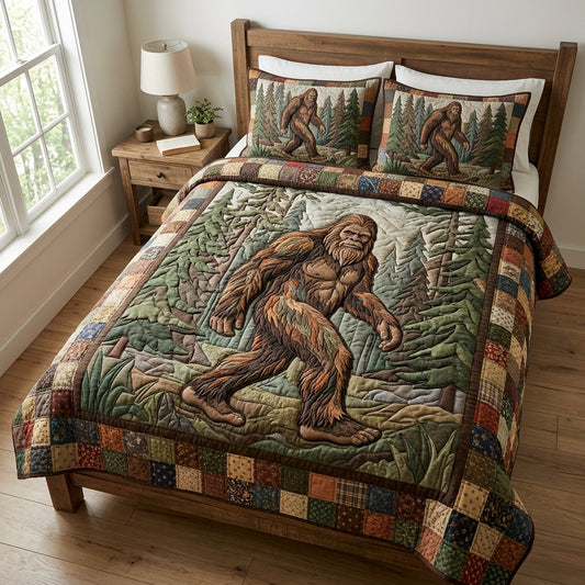 Bigfoot Quest 3-Piece Quilted Bedding Set NCU0DV9711