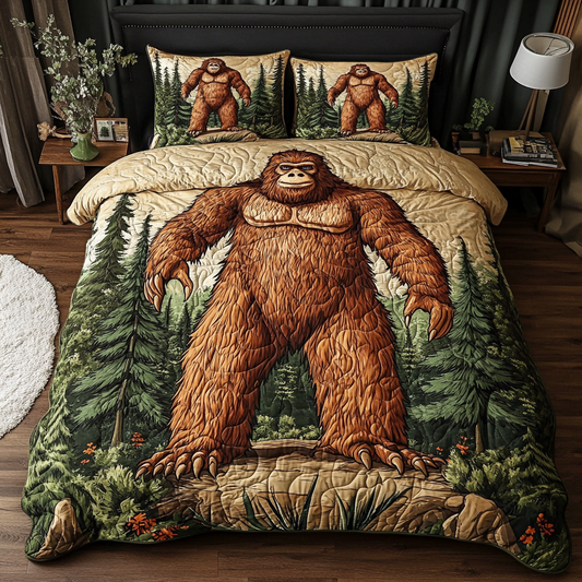 Bigfoot Tracks 3-Piece Quilted Bedding Set NCU0VH5706