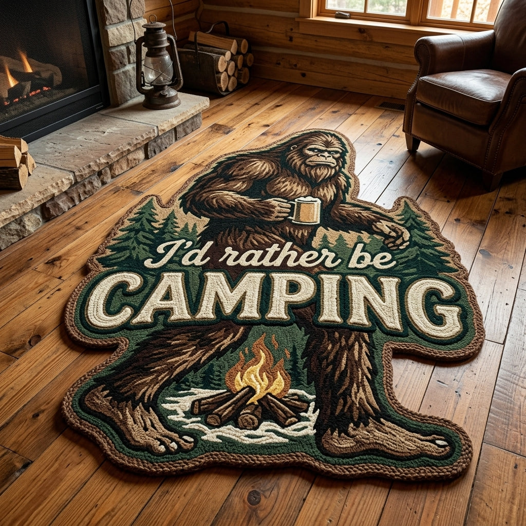 Bigfoot Tracks Custom Shape Area Rug NCU0DV9666