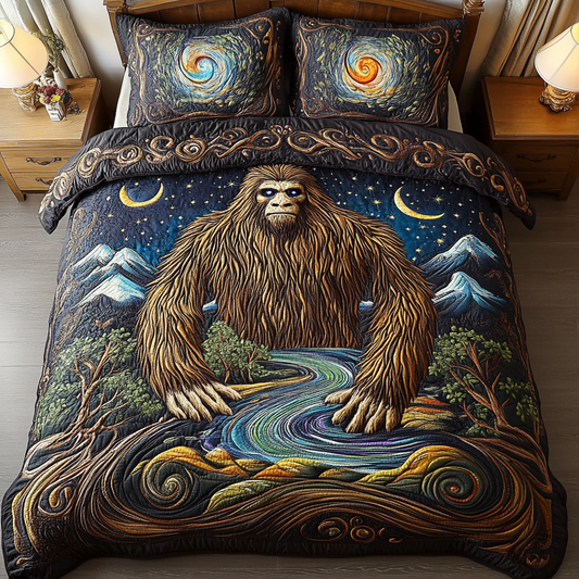 Bigfoot Trails 3-Piece Quilted Bedding Set NCU0DK3870