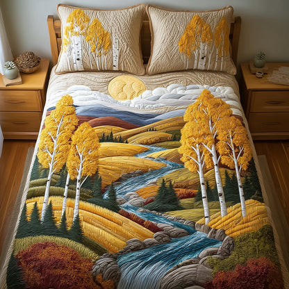 Birch Breeze 3-Piece Quilted Bedding Set NCU0TH3041