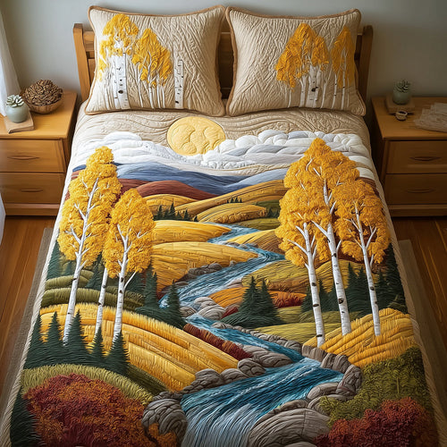 Birch Breeze 3-Piece Quilted Bedding Set NCU0TH3041