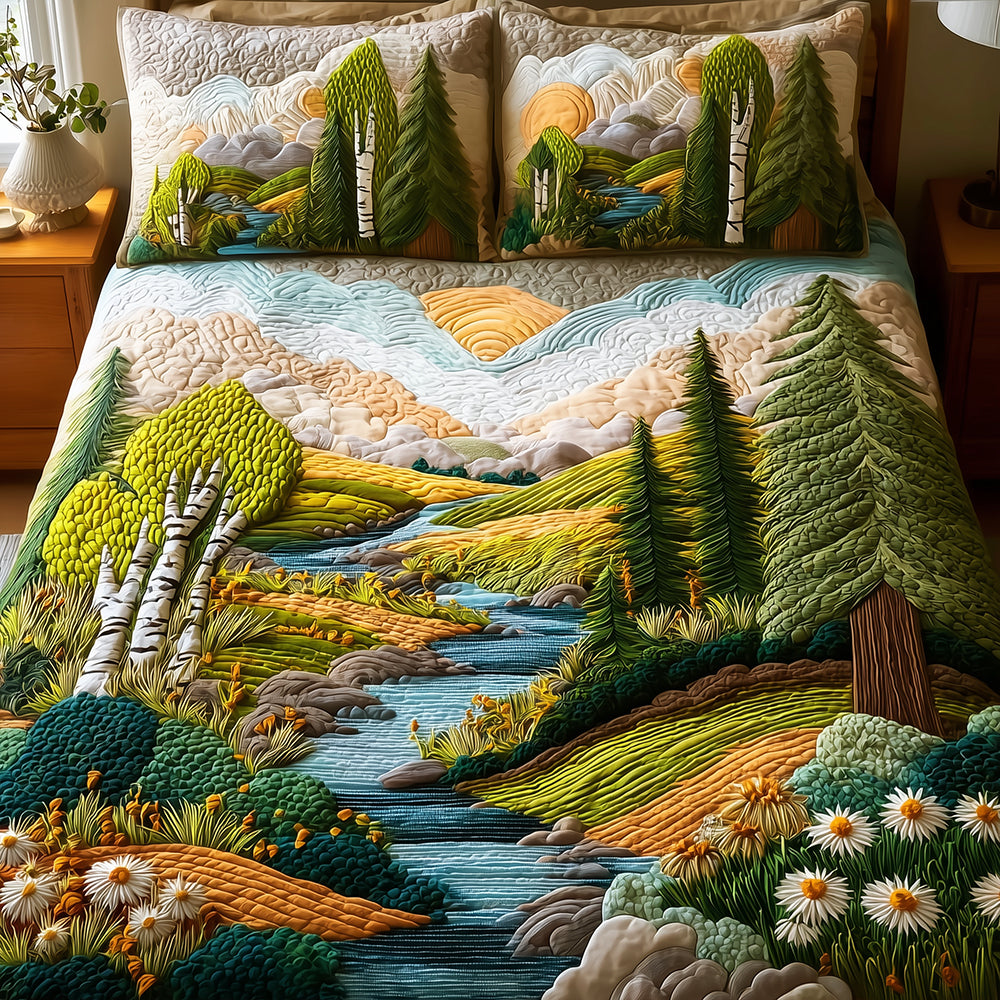 Birch Dreams 3-Piece Quilted Bedding Set NCU0TH3037