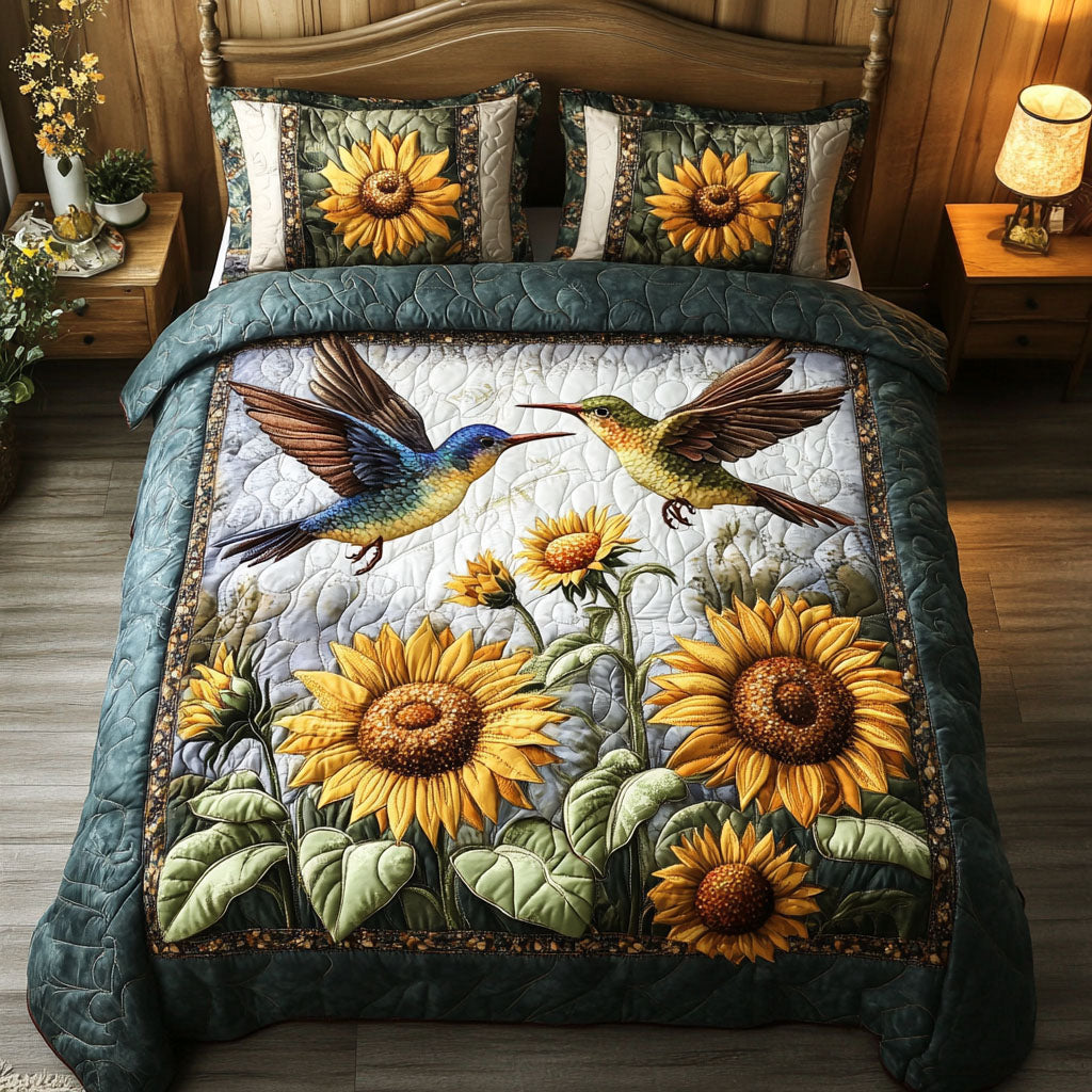 Bird and Blossoms 3-Piece Quilted Bedding Set NCU0NT3340 – Vantique