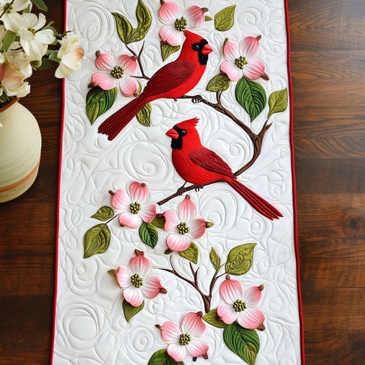 Birds and Blossoms Quilted Table Runner NCU0NT6428