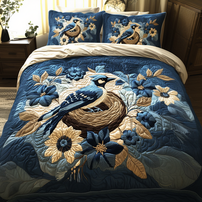 Birdsong Beauty 3-Piece Quilted Bedding Set NCU0VH4265