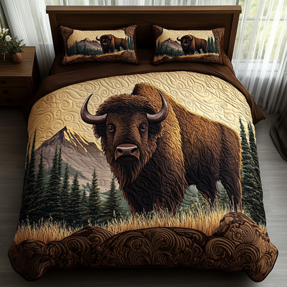 Bison Charm Quilted Bedding Set NCU0DV2770