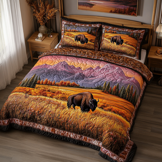 Bison Creek 3-Piece Quilted Bedding Set NCU0DK8812