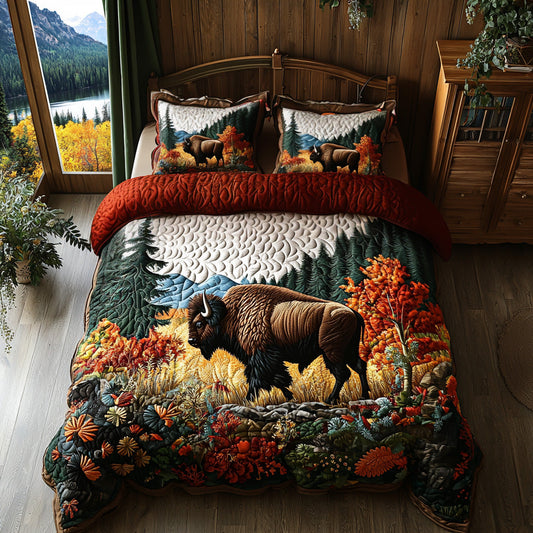 Bison Creek 3-Piece Quilted Bedding Set NCU0DV7027
