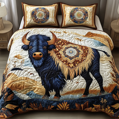 Bison Dream 3-Piece Quilted Bedding Set NCU0VH1988