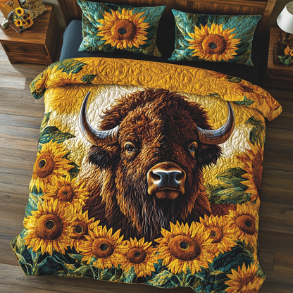 Bison Horizon 3-Piece Quilted Bedding Set NCU0DK6934