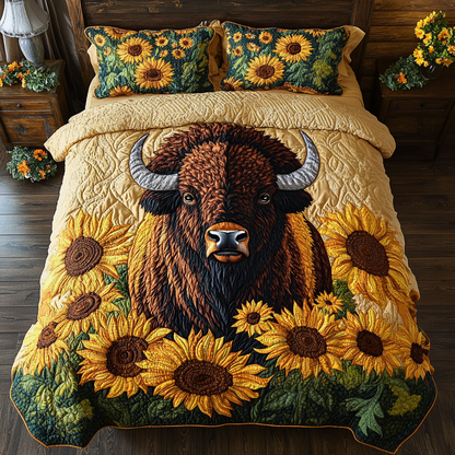 Bison Legacy 3-Piece Quilted Bedding Set NCU0DK6933