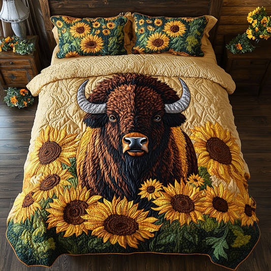 Bison Legacy 3-Piece Quilted Bedding Set NCU0DK6933
