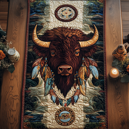 Bison Spirit Quilted Table Runner NCU0VH3556