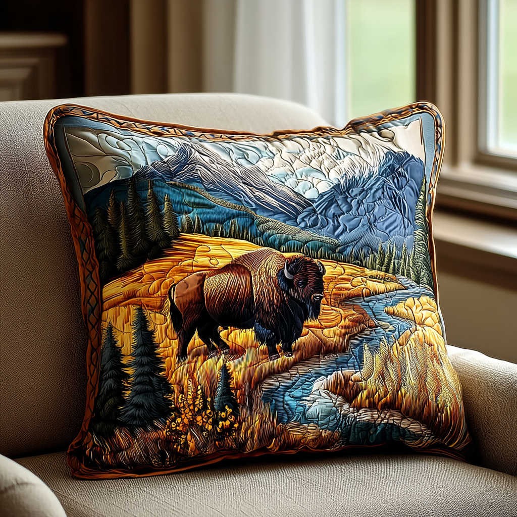 Bison Trail Quilted Pillow Case NCU0DK9203