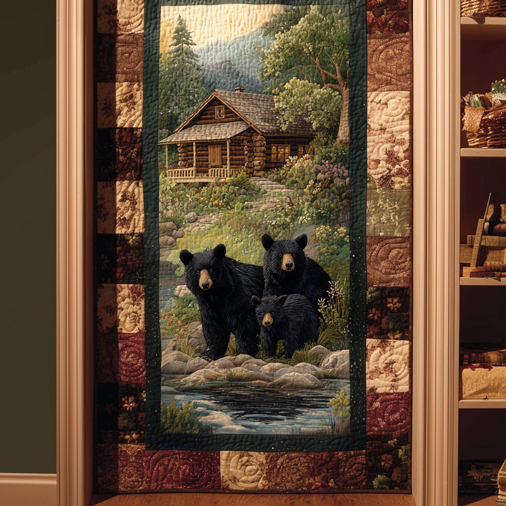 Black Bear Quilted Door Cover NCU0DV8809