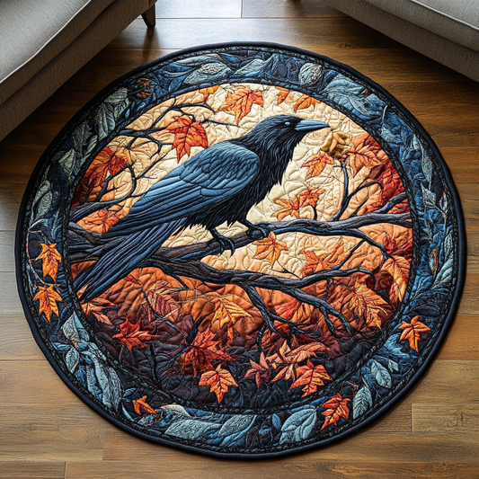 Black Crow Quilted Round Mat NCU0DK8418