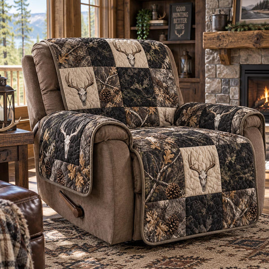 Black Forest Deer Quilted Sofa Cover NCU0DV10183