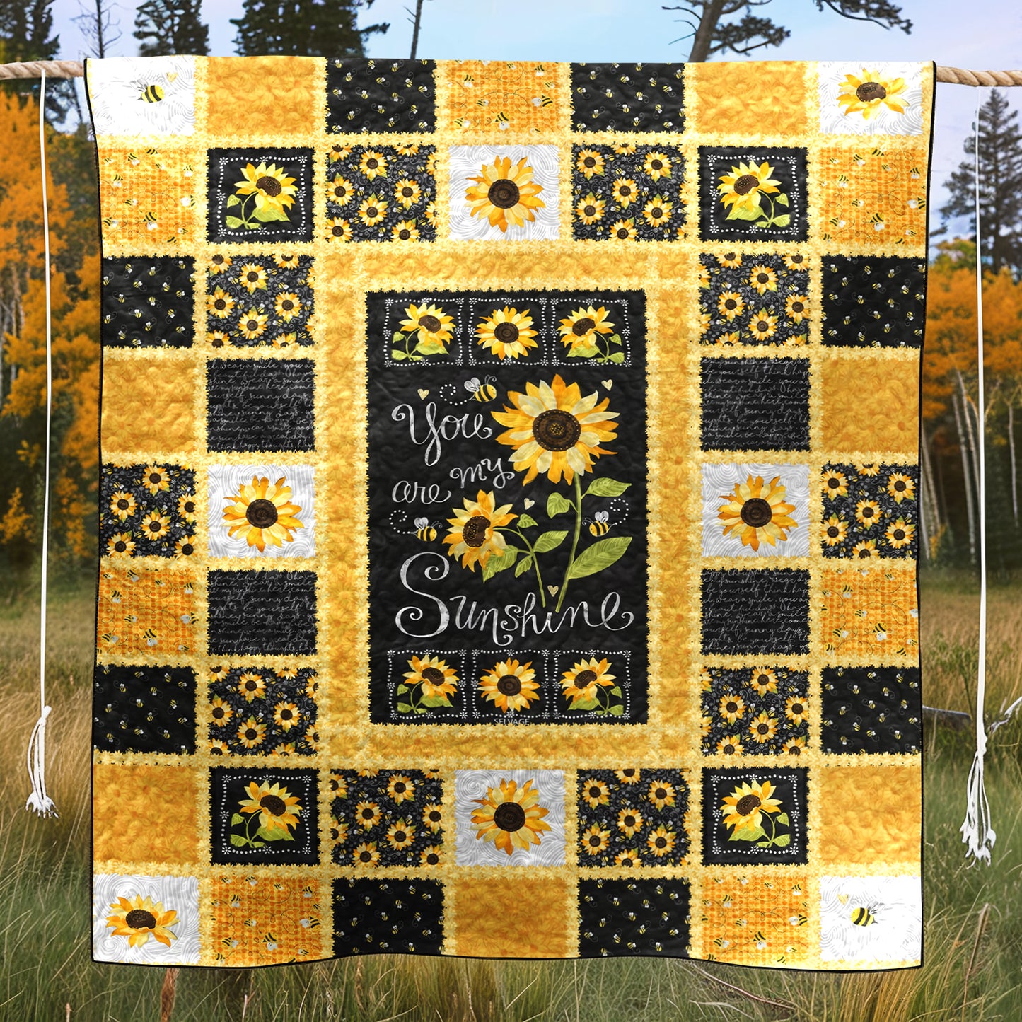 You Are My Sunshine Quilted Blanket NCU0TH490