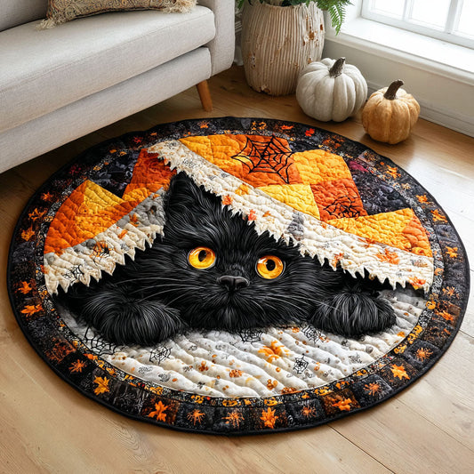 Blanket Cat Secret Quilted Round Mat NCU0TD744