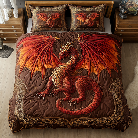 Blazing Majesty 3-Piece Quilted Bedding Set NCU0DV3661